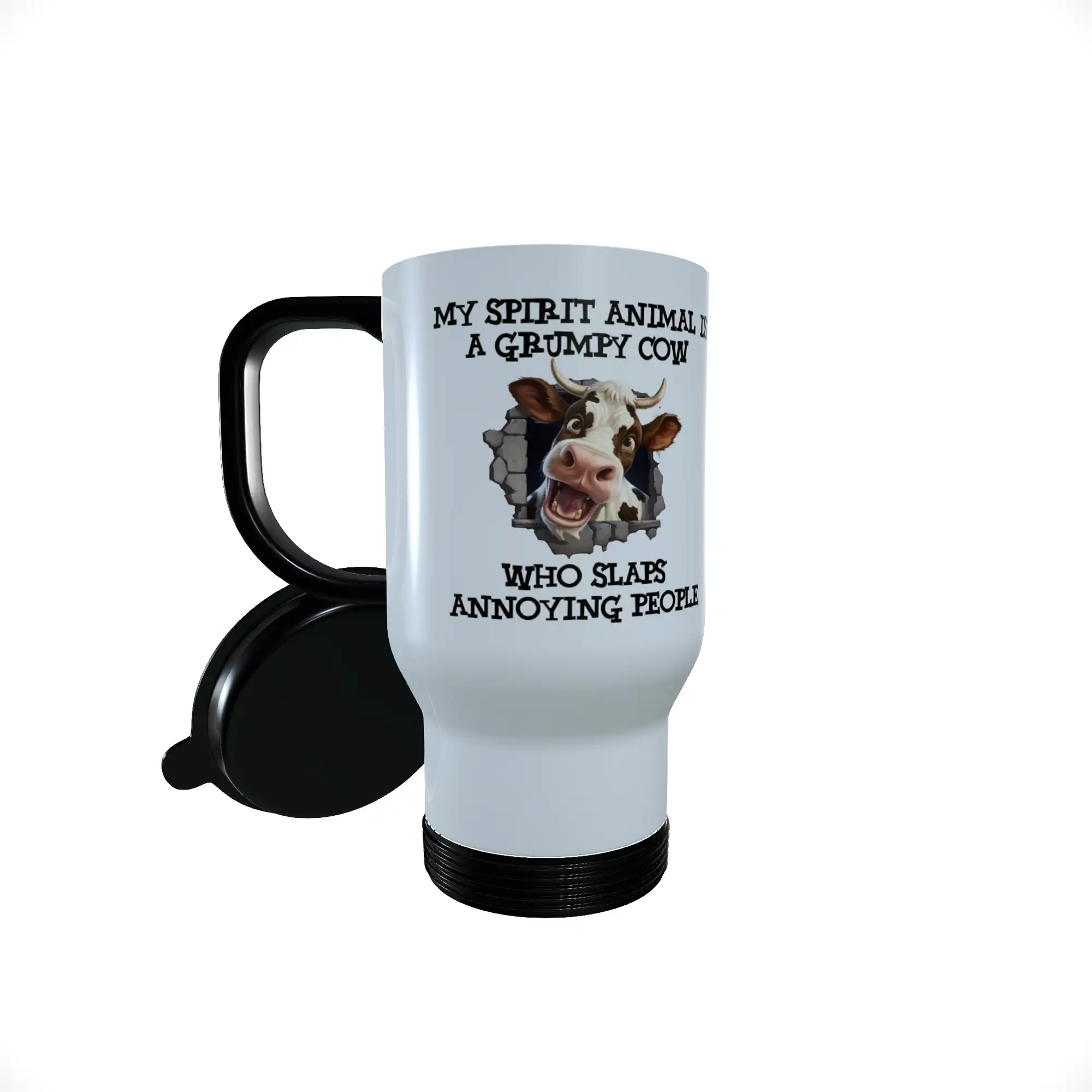 Cow - My Spirit Animal Is ... Travel Mug, Personalised Cow Mug